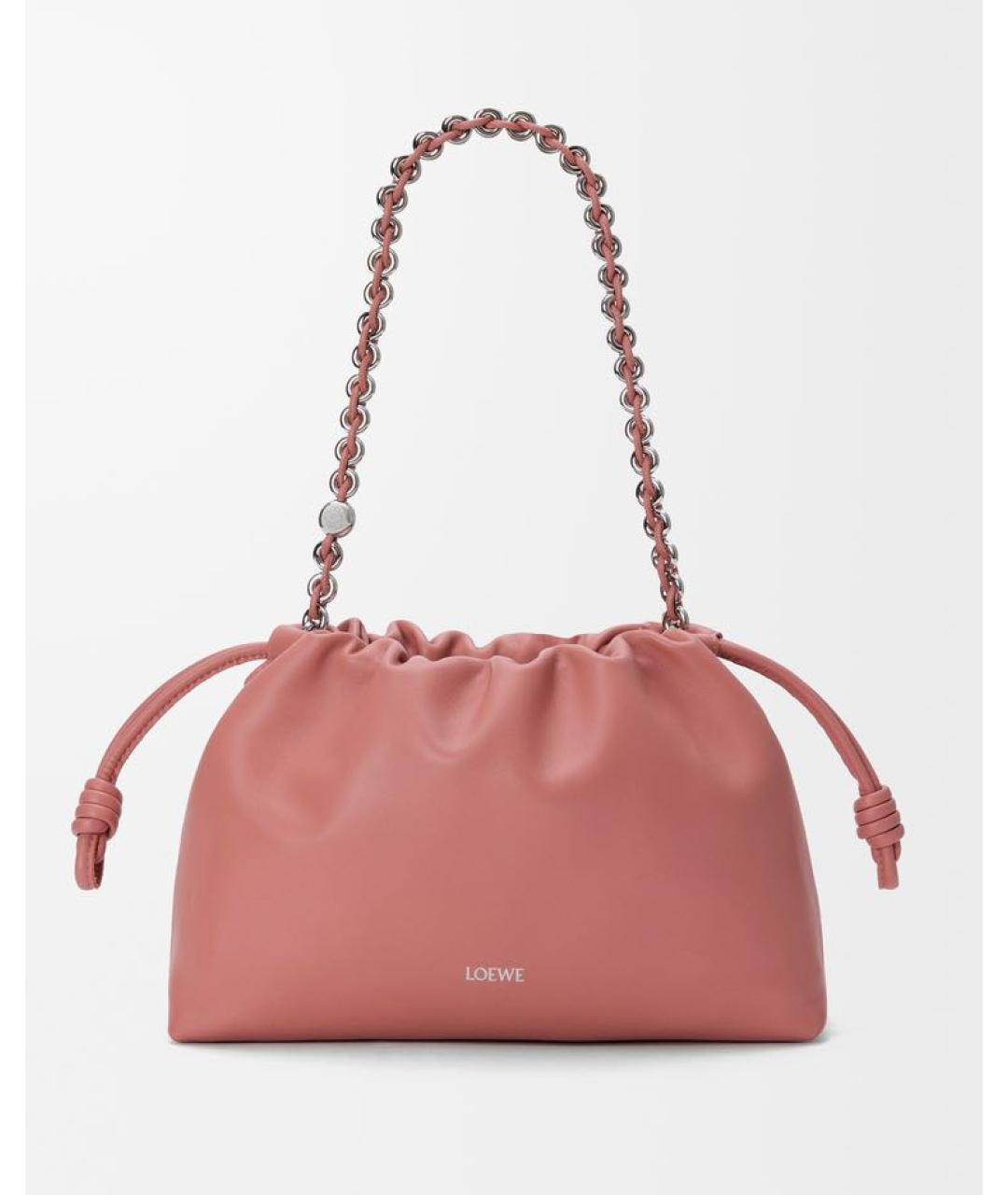 LOEWE Коралловая кожаная сумка через плечо, фото 5