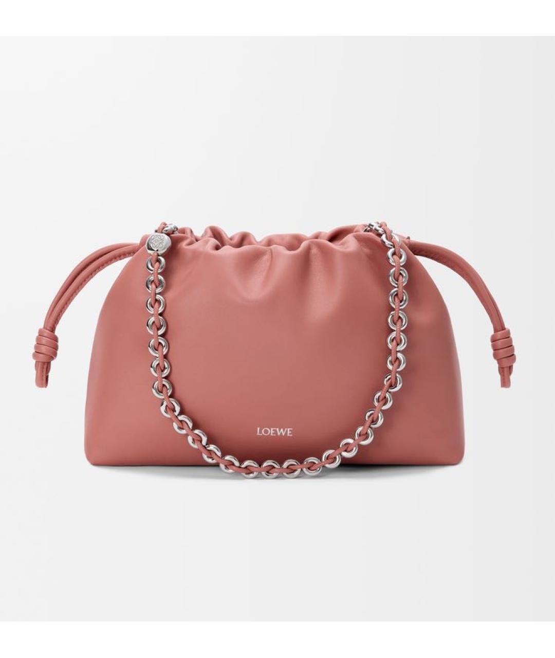 LOEWE Коралловая кожаная сумка через плечо, фото 6