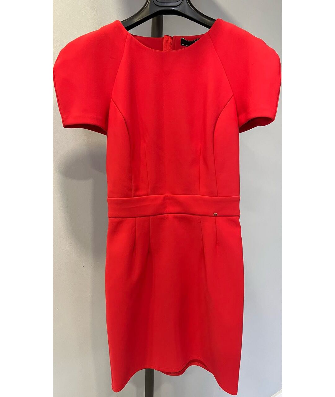 ELISABETTA FRANCHI Красное полиэстеровое повседневное платье, фото 5