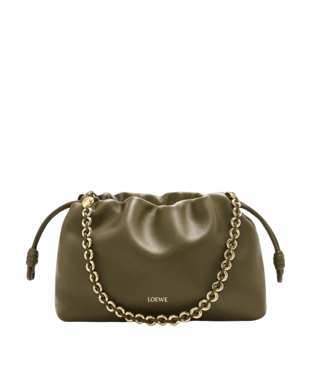 LOEWE Хаки кожаная сумка через плечо, фото 1