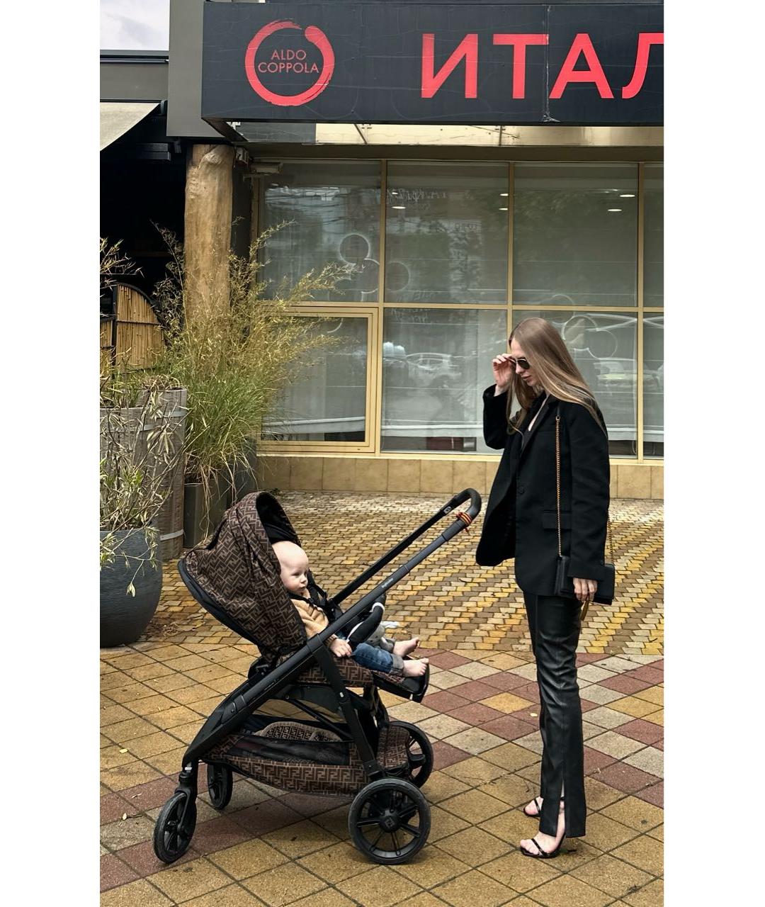 FENDI Коричневая тканевая коляски, фото 5