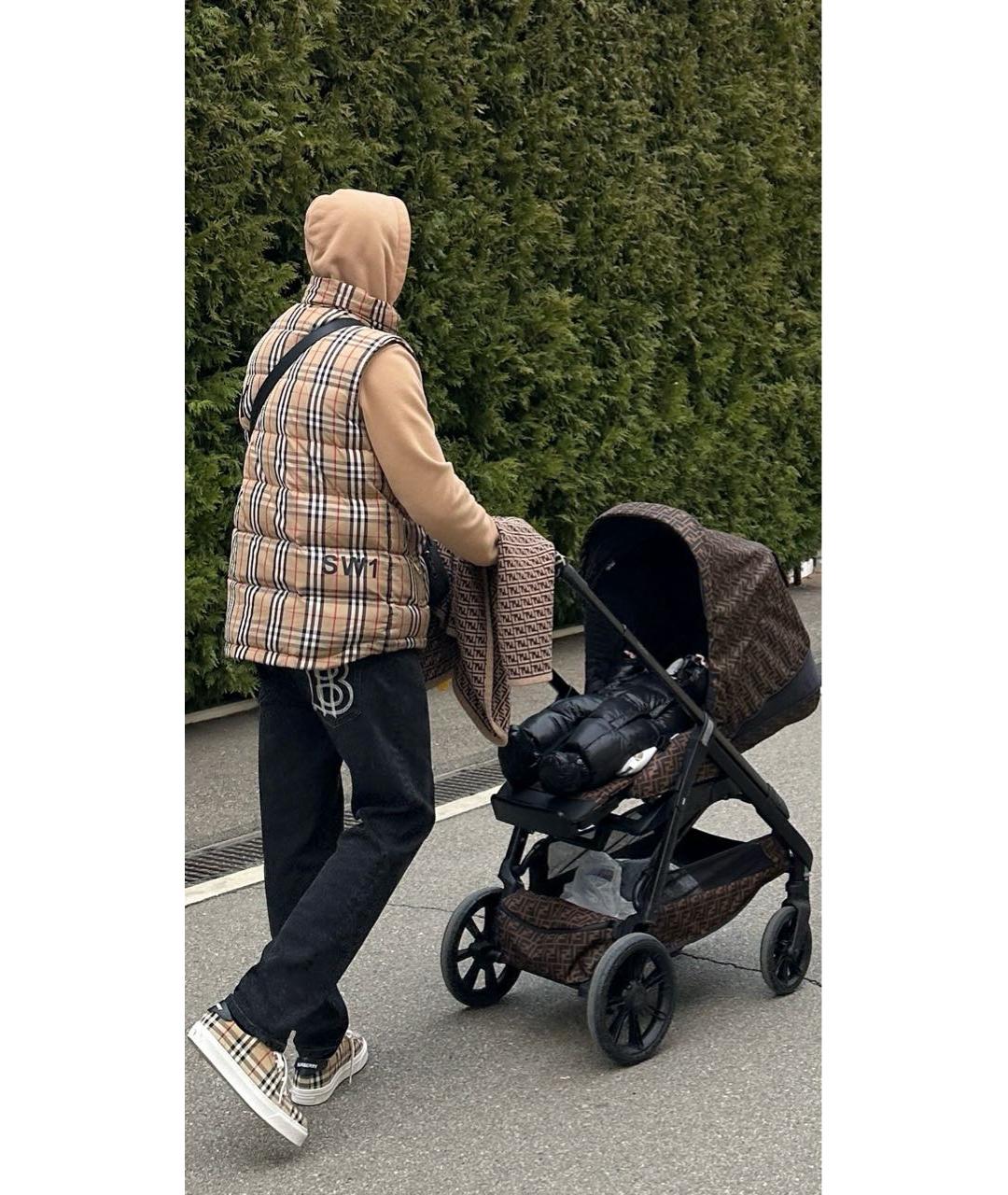 FENDI Коричневая тканевая коляски, фото 2