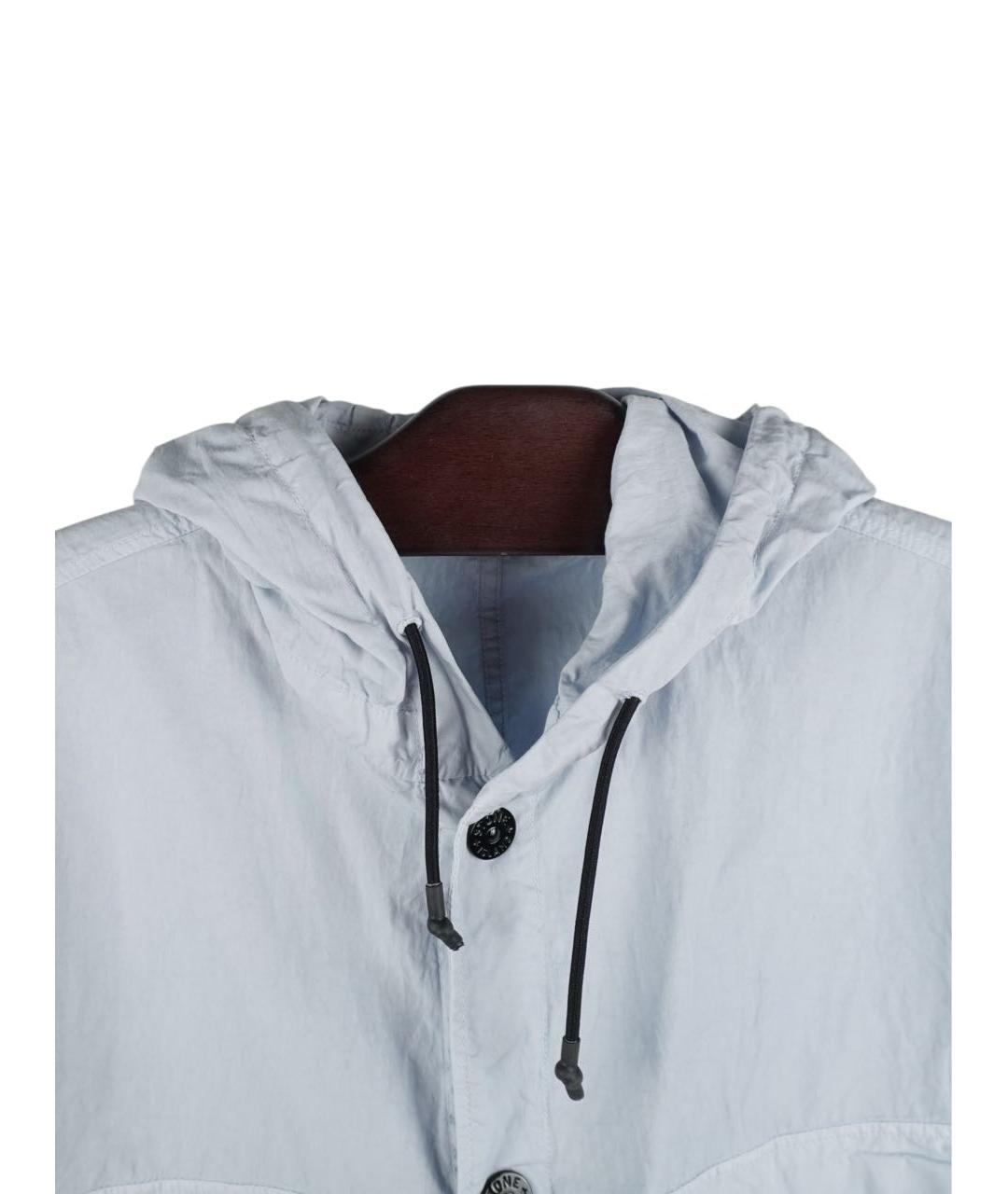 STONE ISLAND Голубая хлопковая куртка, фото 3