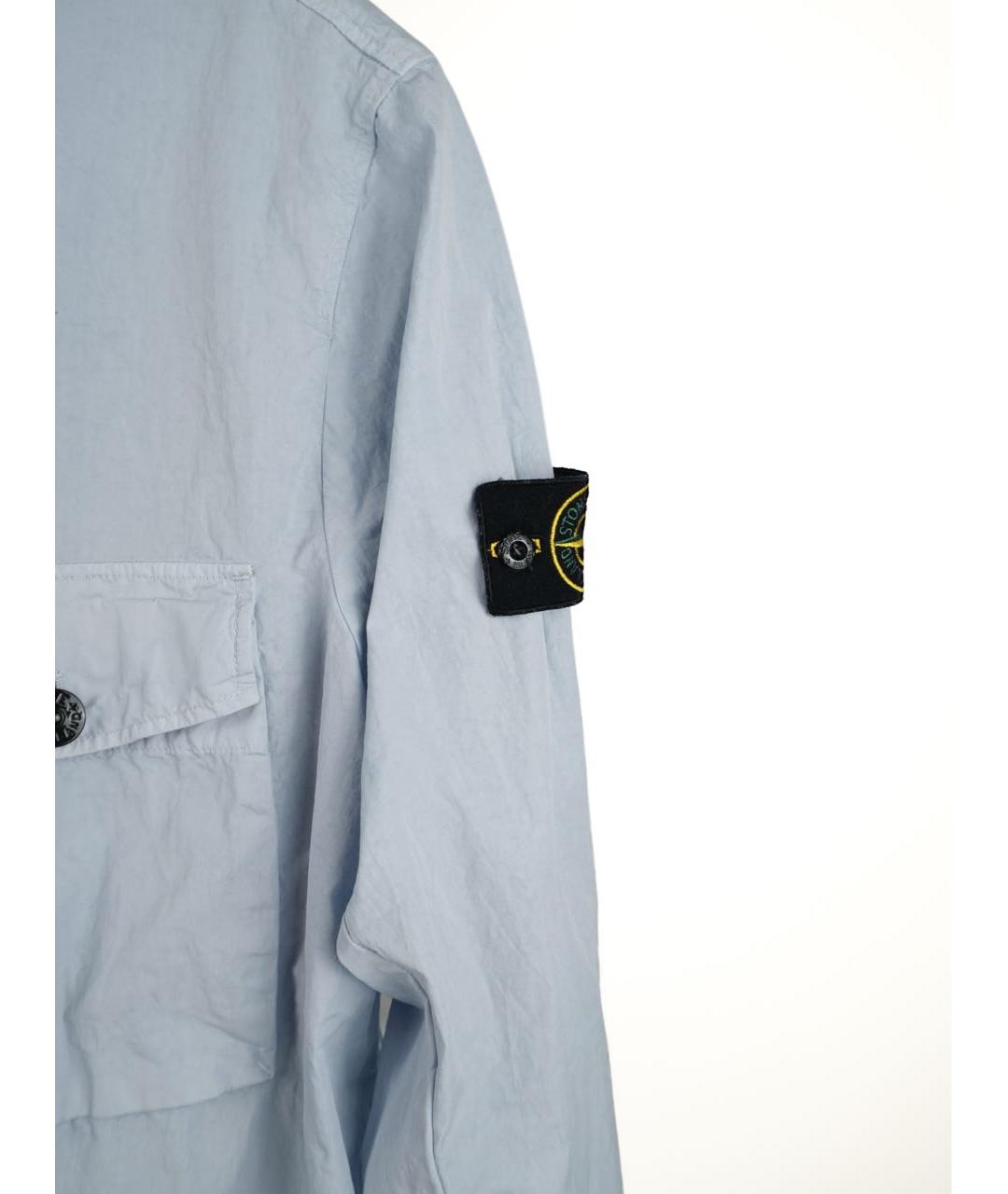 STONE ISLAND Голубая хлопковая куртка, фото 4