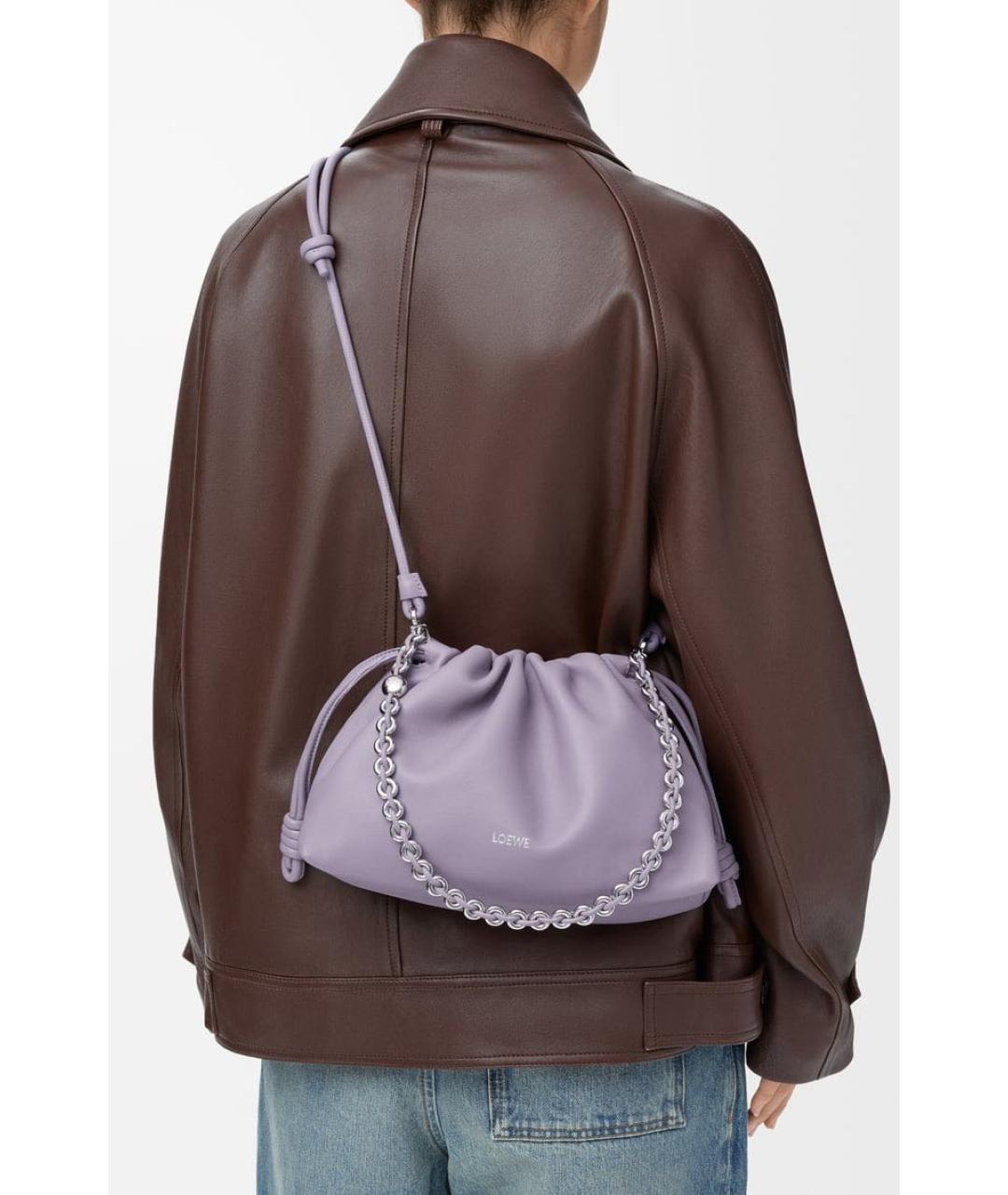 LOEWE Фиолетовая кожаная сумка через плечо, фото 3