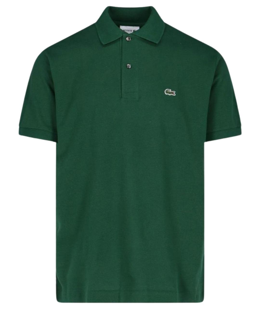 LACOSTE Зеленые хлопковое поло с коротким рукавом, фото 1