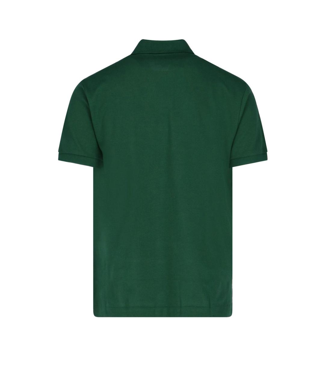 LACOSTE Зеленые хлопковое поло с коротким рукавом, фото 2