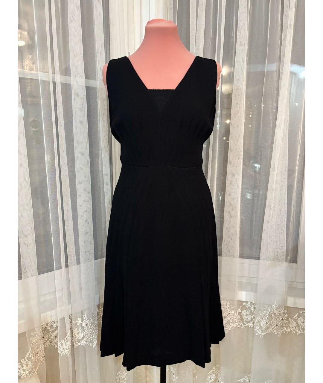 VALENTINO Черное шерстяное коктейльное платье, фото 9