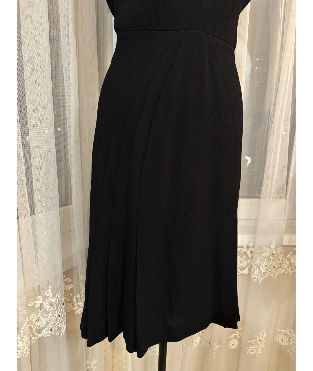 VALENTINO Черное шерстяное коктейльное платье, фото 2