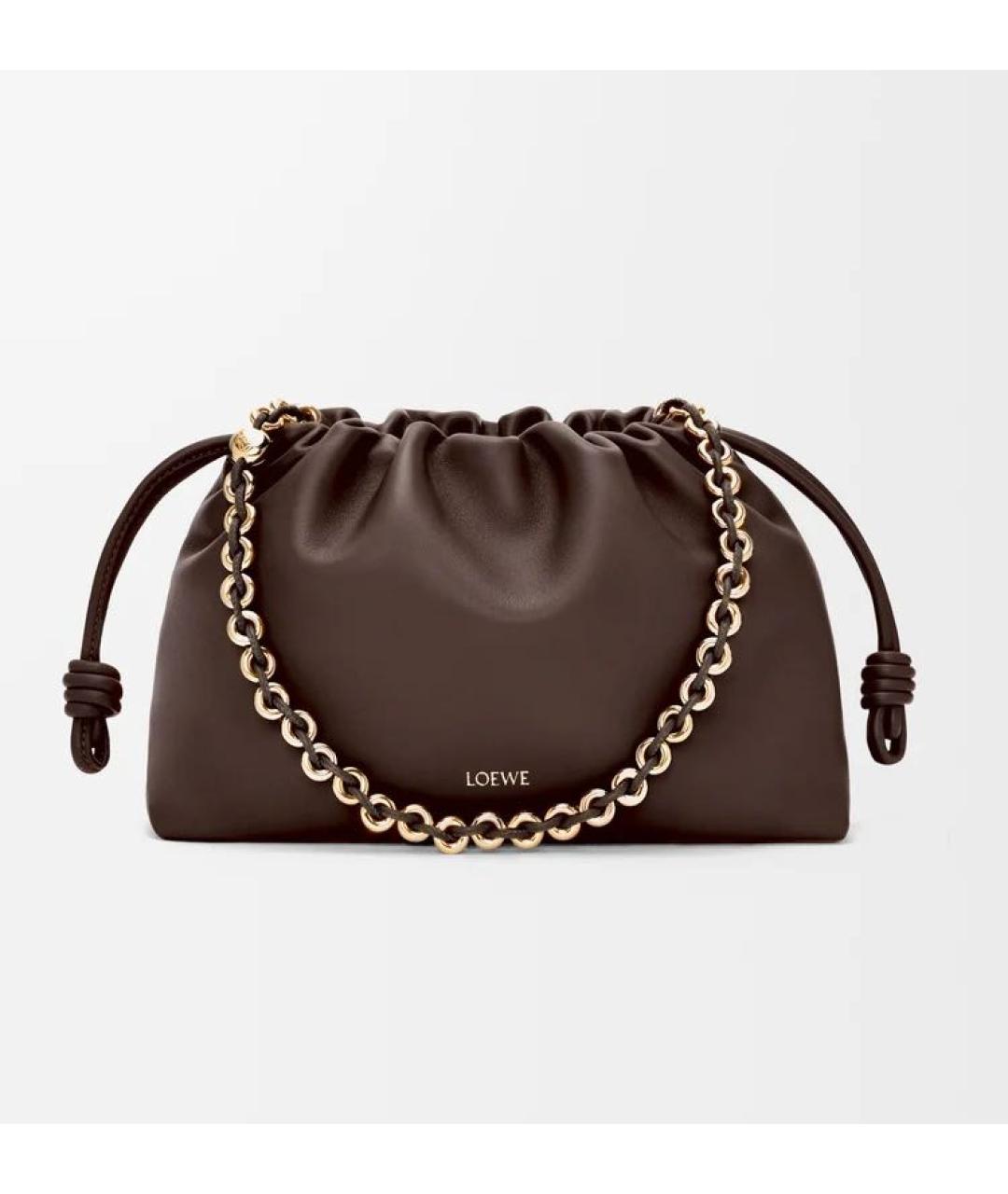 LOEWE Коричневая кожаная сумка через плечо, фото 6