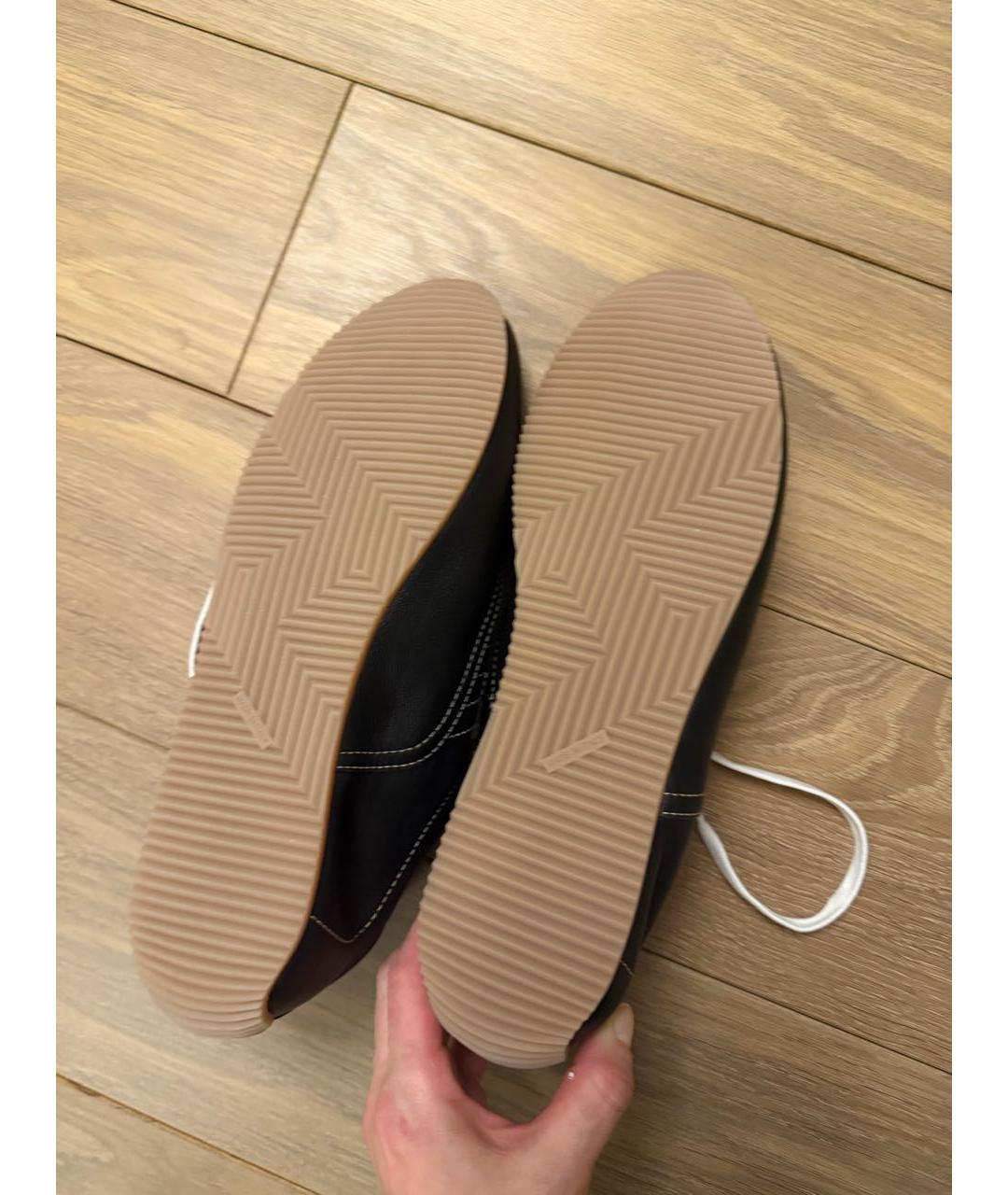 HERMES Черные кожаные высокие кроссовки / кеды, фото 3