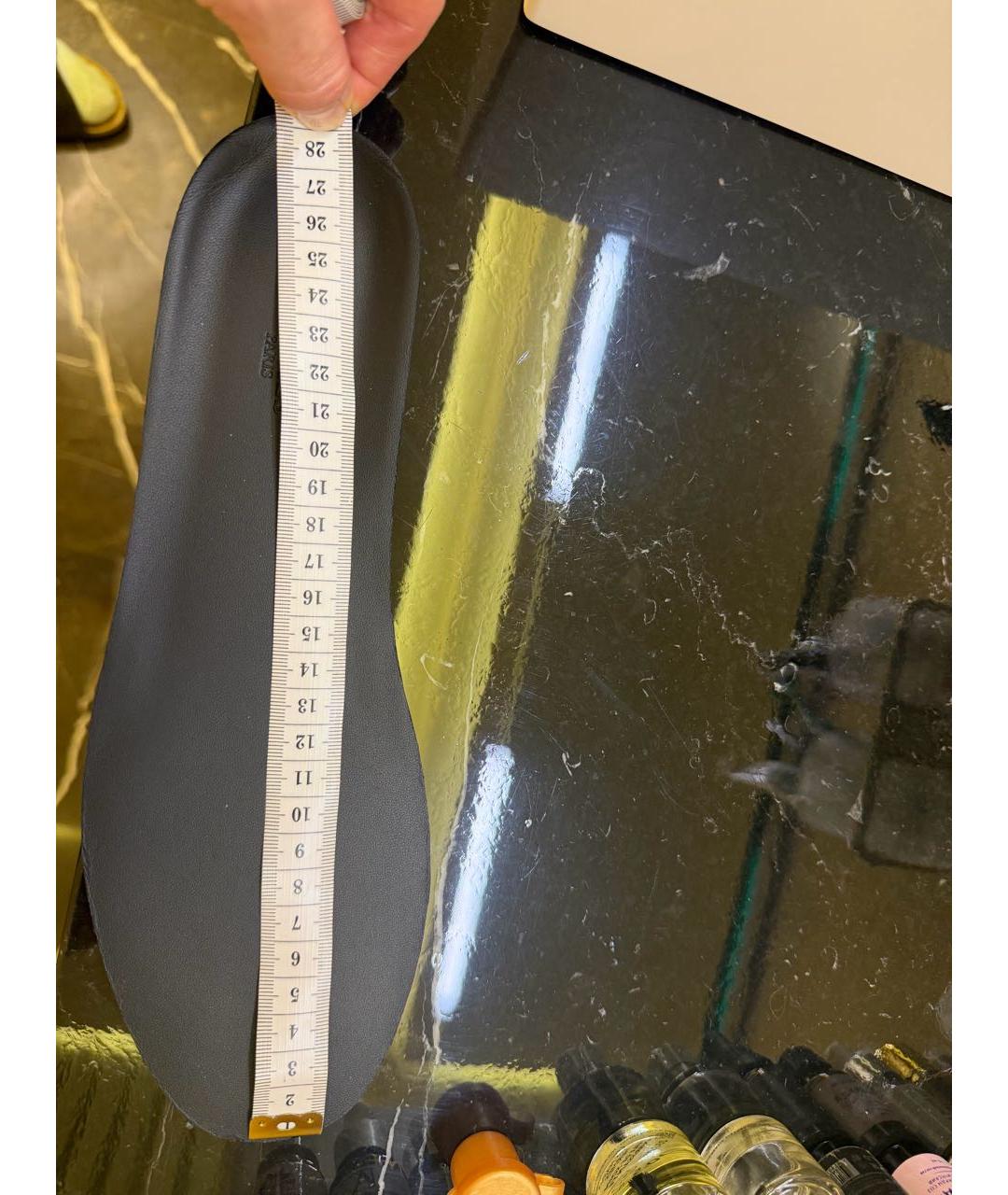 HERMES Черные кожаные высокие кроссовки / кеды, фото 4