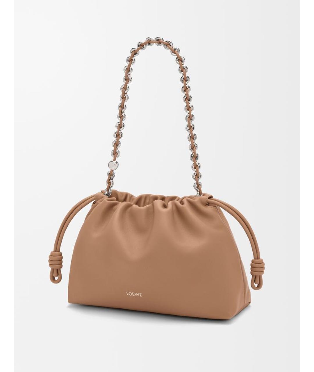 LOEWE Коричневая кожаная сумка через плечо, фото 5