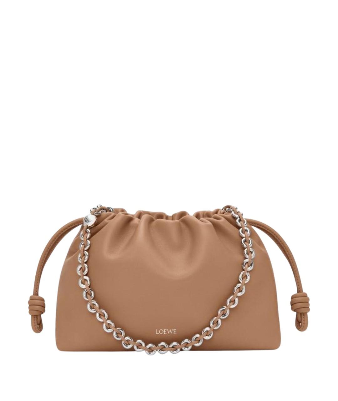 LOEWE Коричневая кожаная сумка через плечо, фото 1