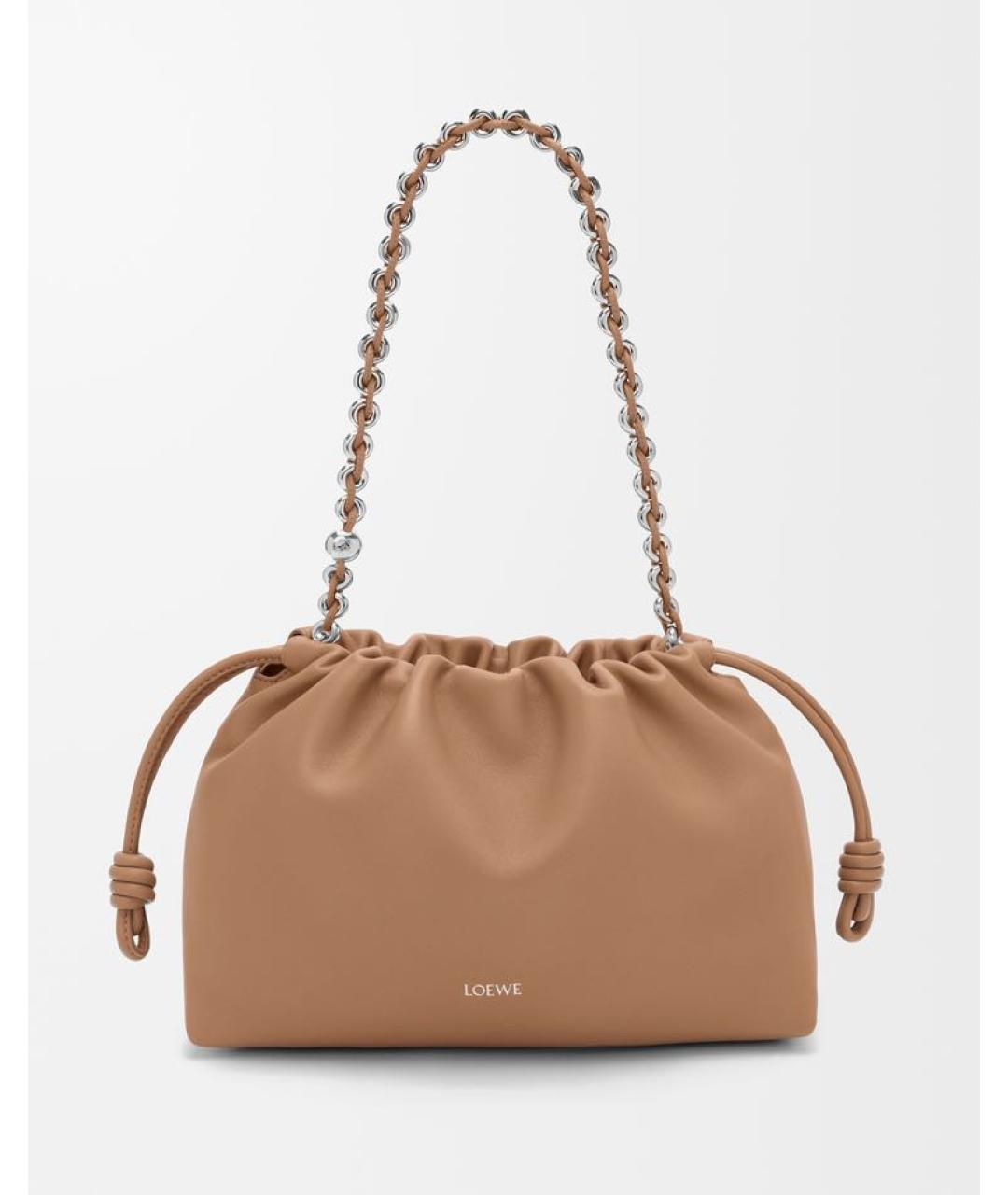 LOEWE Коричневая кожаная сумка через плечо, фото 4