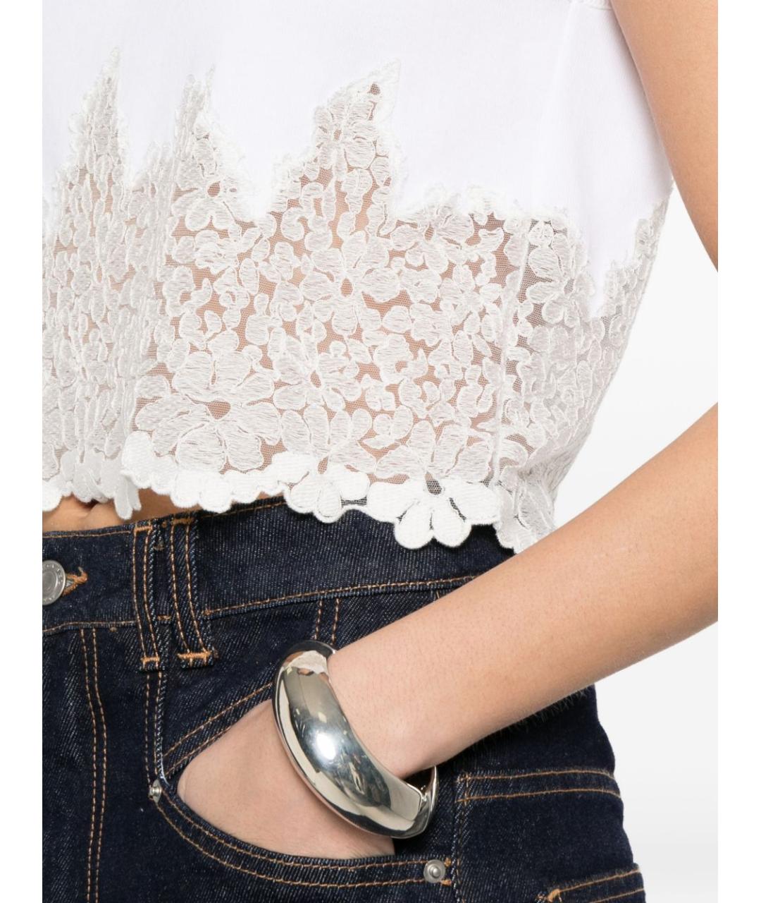 ERMANNO SCERVINO Белая хлопковая майка, фото 2