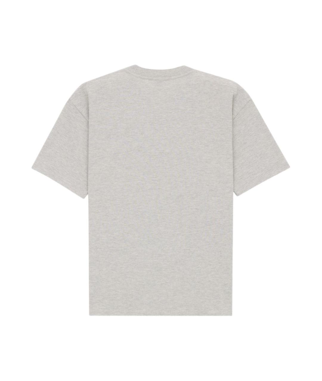 SAINT LAURENT Серая хлопковая футболка, фото 2