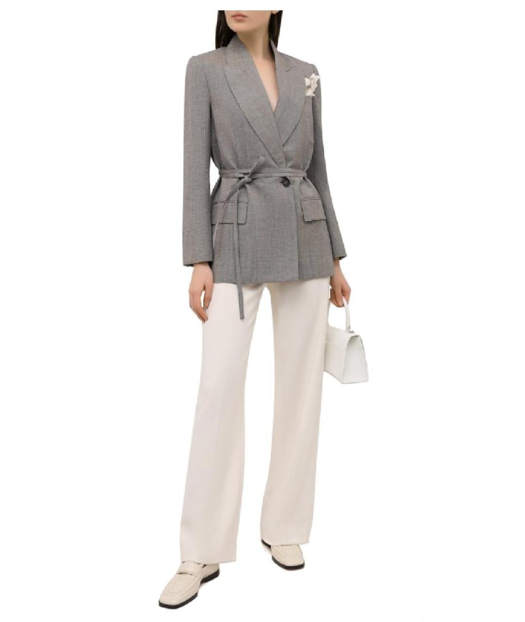 BRUNELLO CUCINELLI Серый льняной жакет/пиджак, фото 8