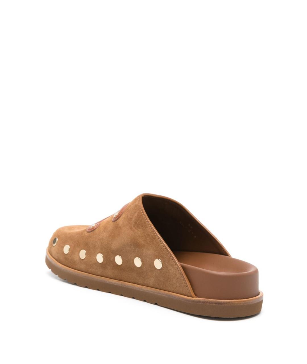 CELINE Коричневые замшевые сабо, фото 4