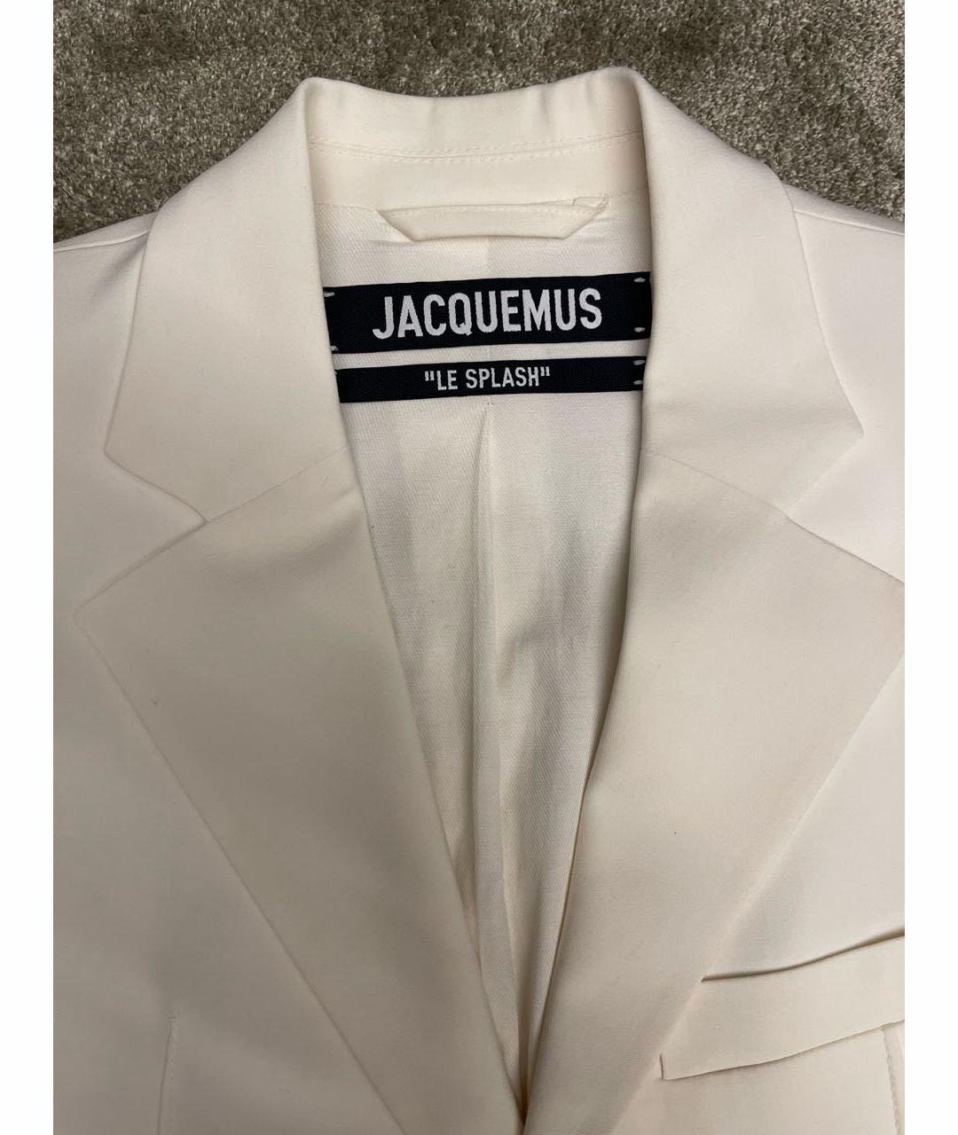 JACQUEMUS Белый вискозный жакет/пиджак, фото 3