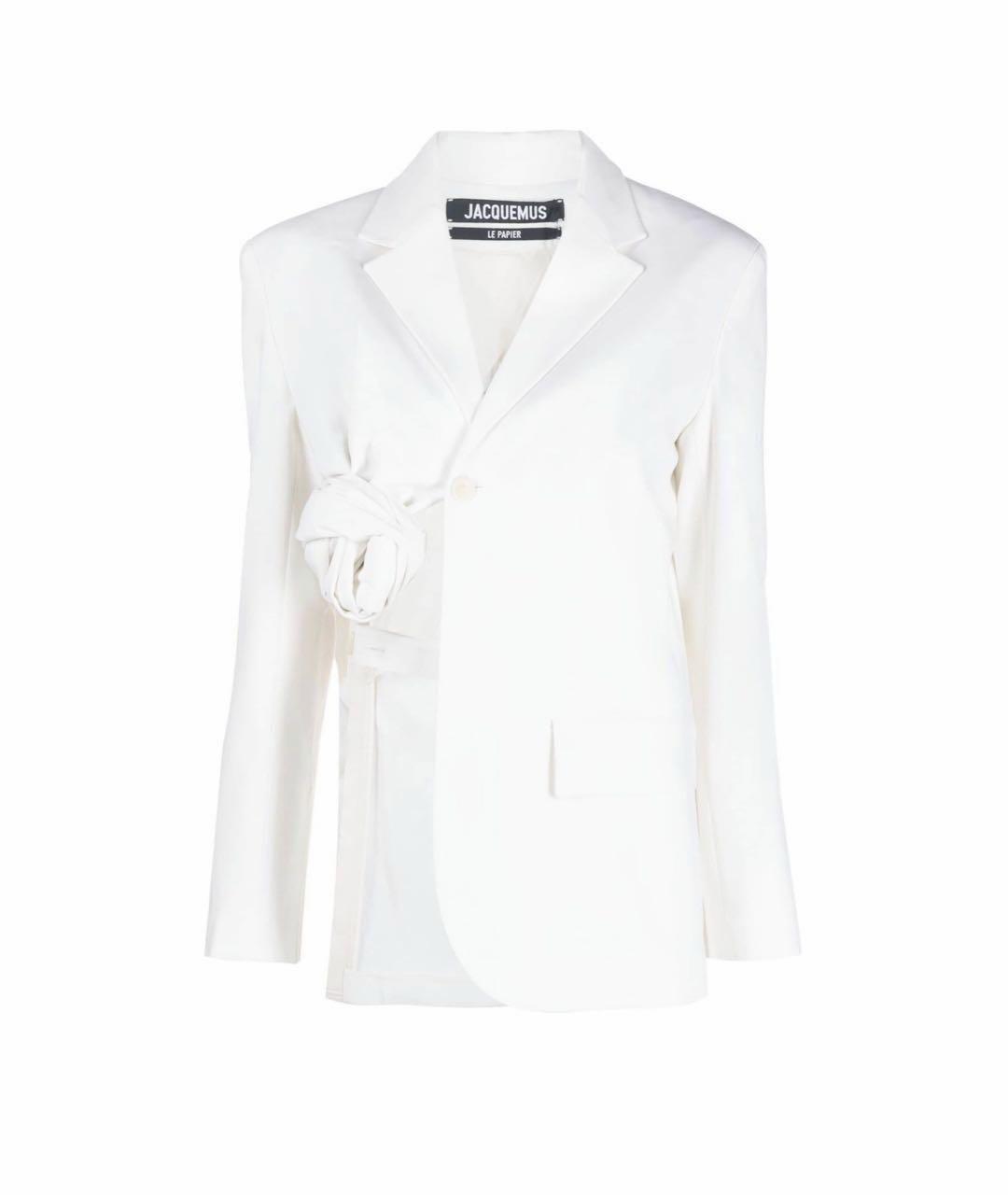 JACQUEMUS Белый вискозный жакет/пиджак, фото 4