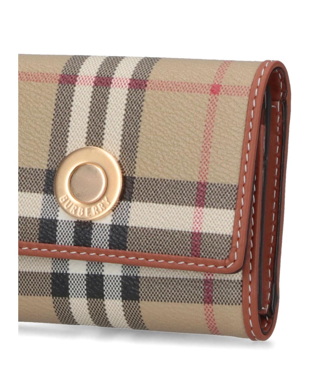 BURBERRY Бежевый кожаный кошелек, фото 5
