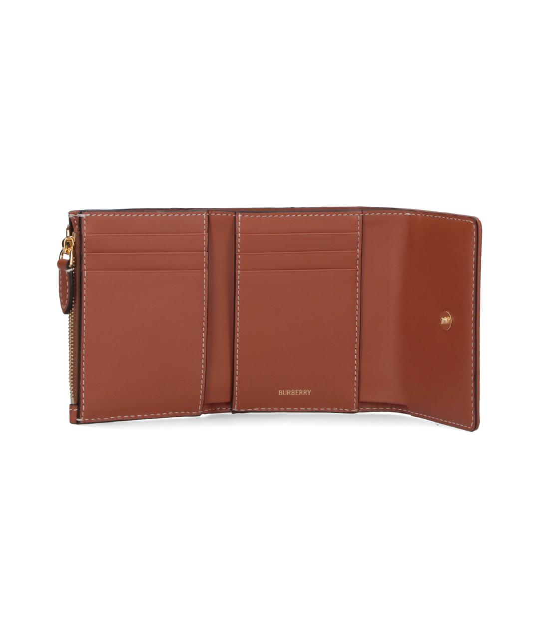 BURBERRY Бежевый кожаный кошелек, фото 2
