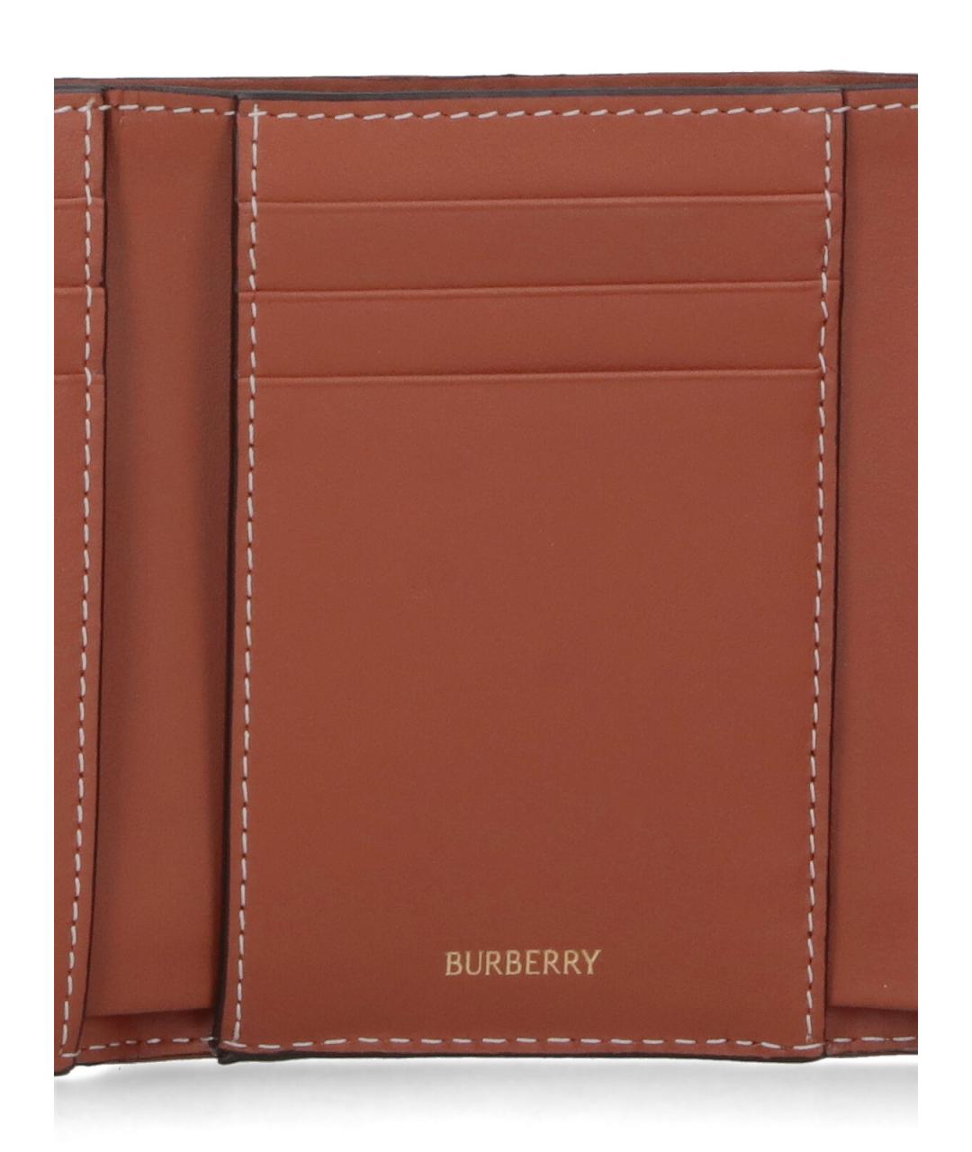 BURBERRY Бежевый кожаный кошелек, фото 4