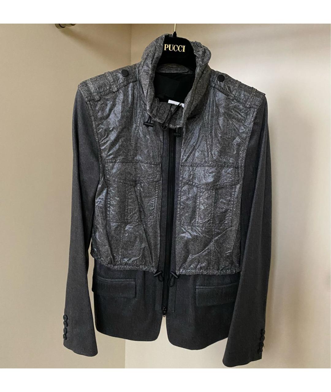 ALEXANDER WANG Антрацитовая полиэстеровая куртка, фото 5