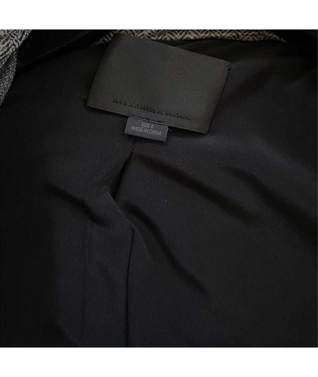 ALEXANDER WANG Антрацитовая полиэстеровая куртка, фото 7