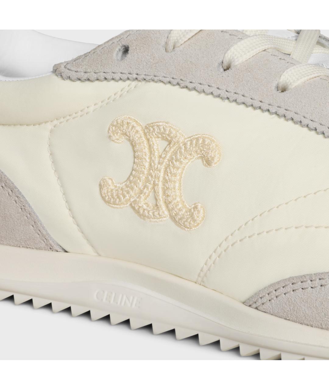 CELINE Бежевые текстильные кроссовки, фото 5