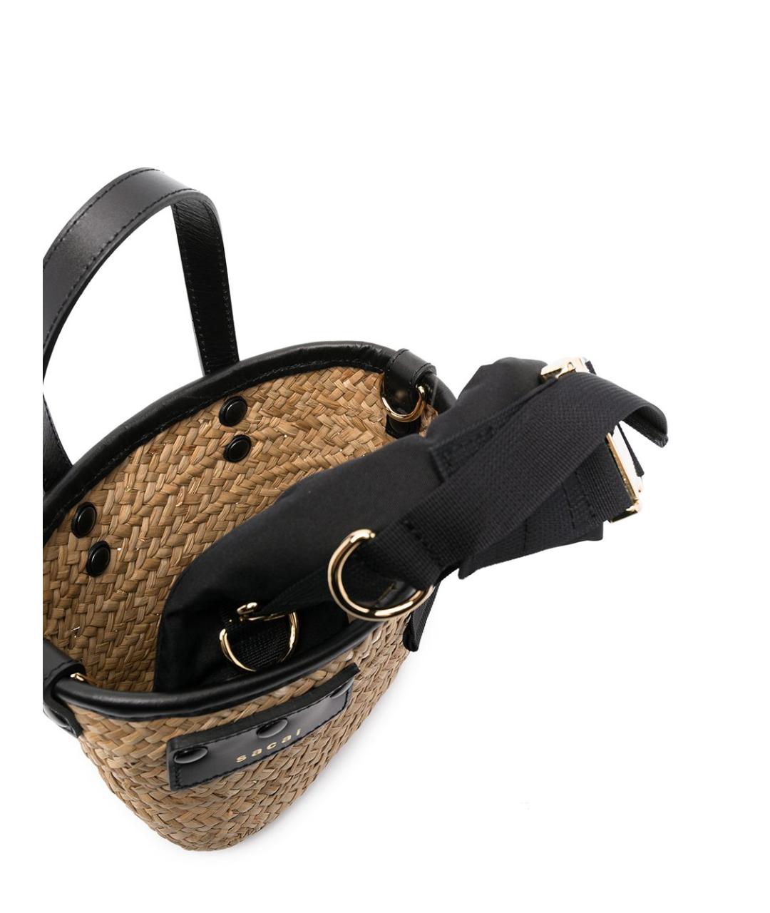 SACAI Бежевая пелетеная сумка тоут, фото 2