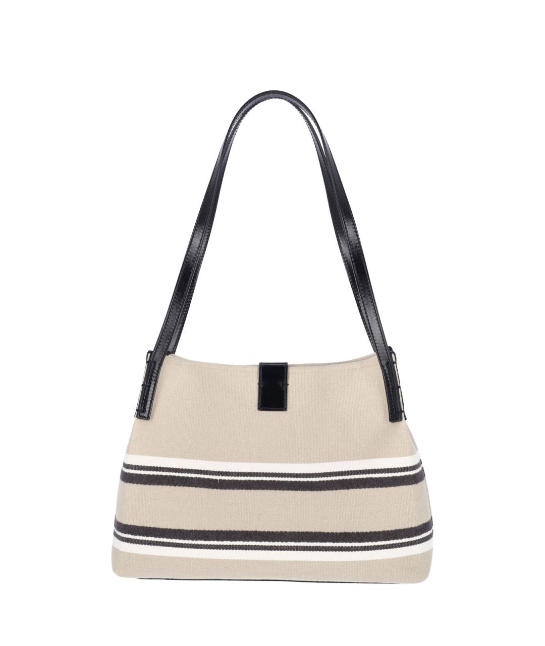 BALMAIN Бежевая хлопковая сумка тоут, фото 3