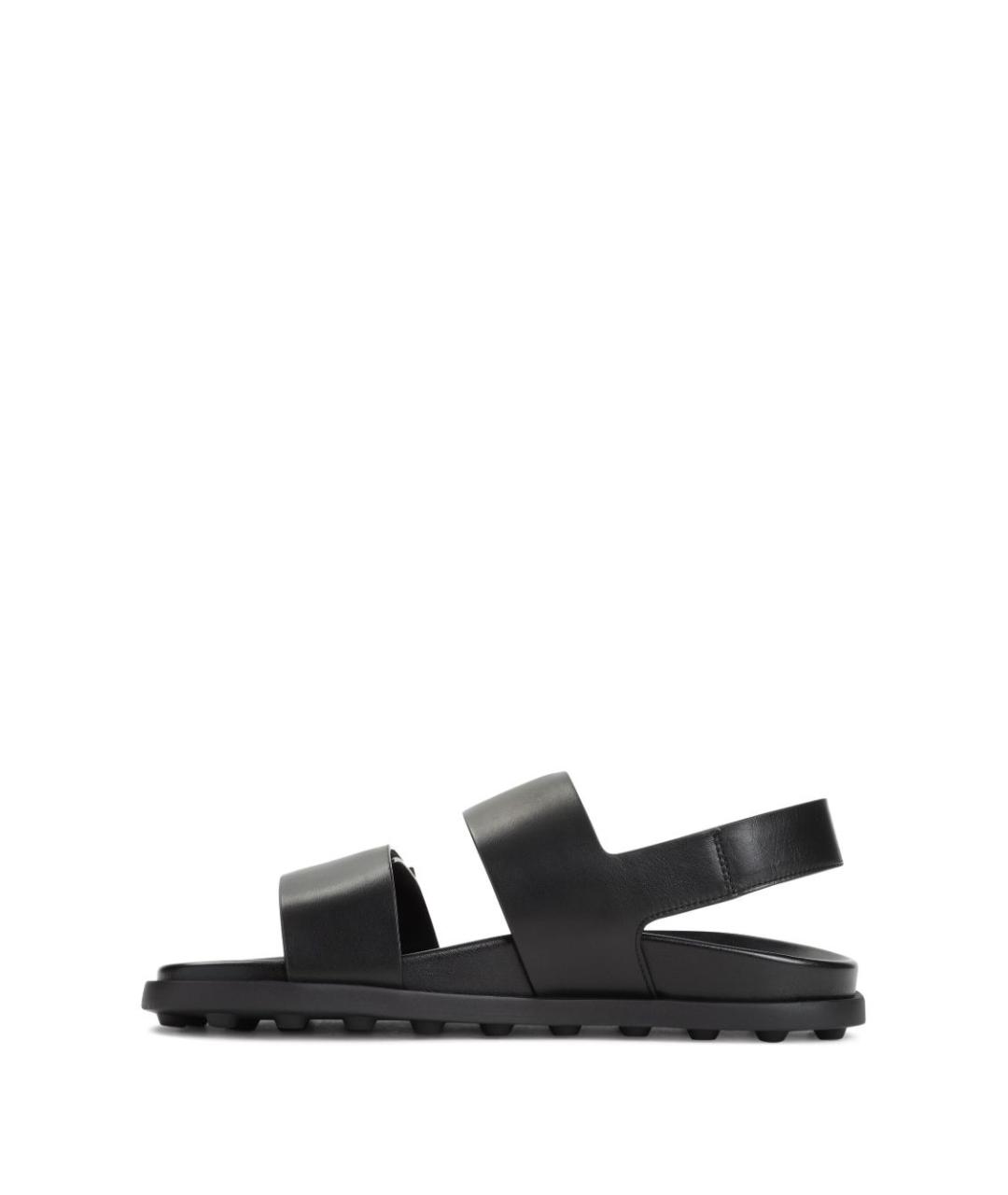 TOD'S Черные кожаные босоножки, фото 4