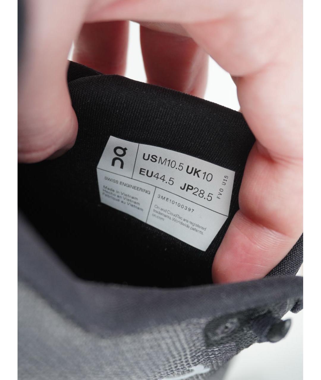 ON Антрацитовые низкие кроссовки / кеды, фото 7