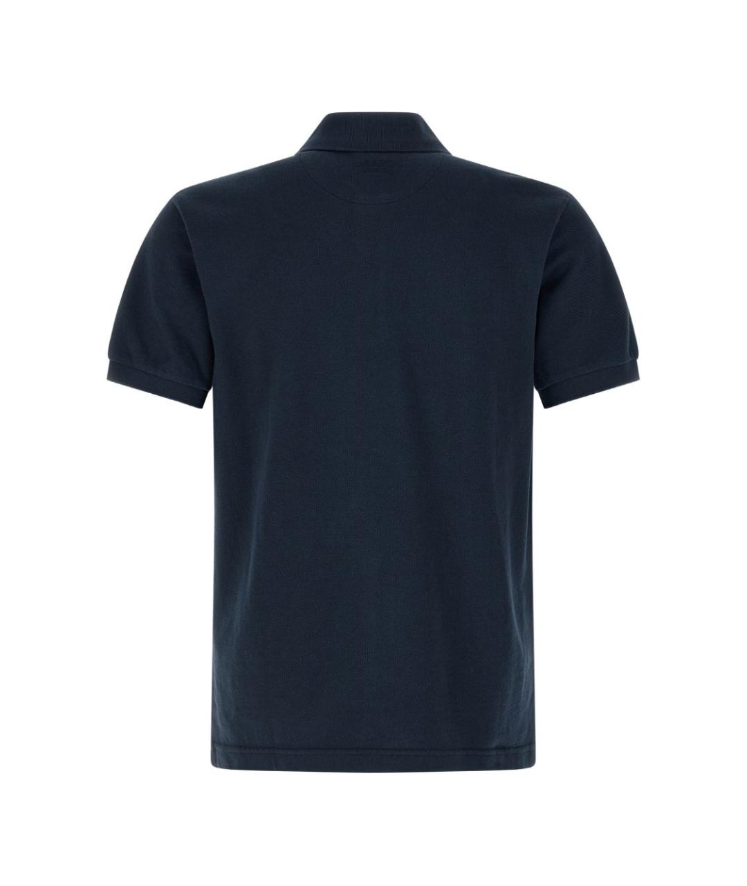 KENZO Синее хлопковое поло с длинным рукавом, фото 3