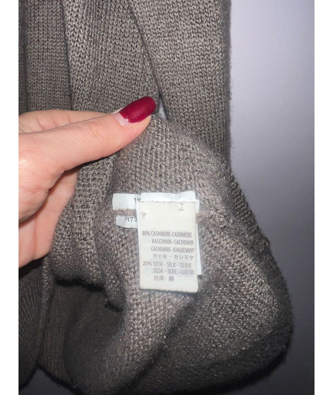 BRUNELLO CUCINELLI Антрацитовый кашемировый джемпер / свитер, фото 6