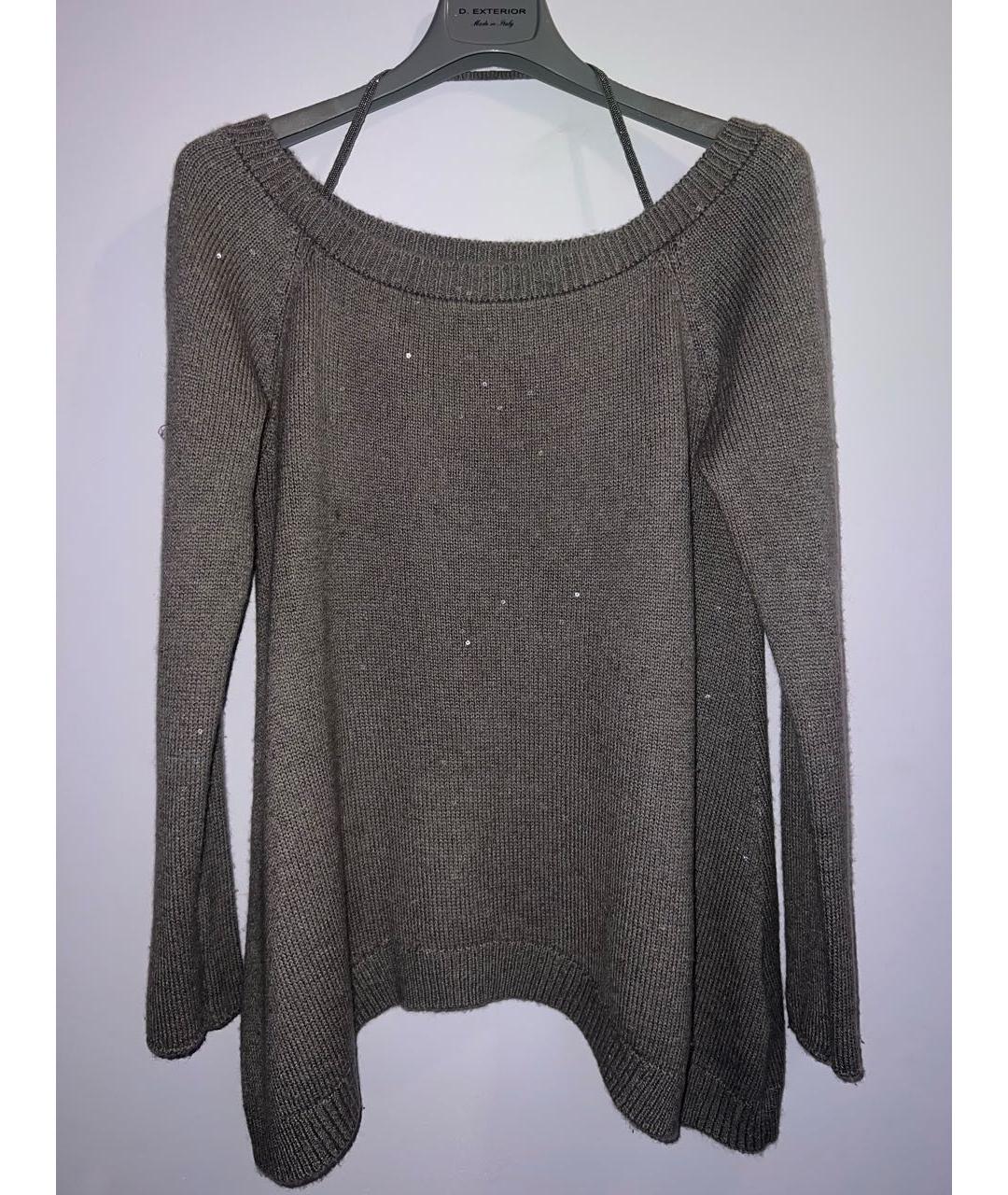 BRUNELLO CUCINELLI Антрацитовый кашемировый джемпер / свитер, фото 9