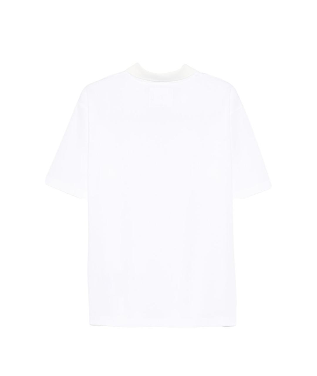 SACAI Белое хлопковое поло с коротким рукавом, фото 2