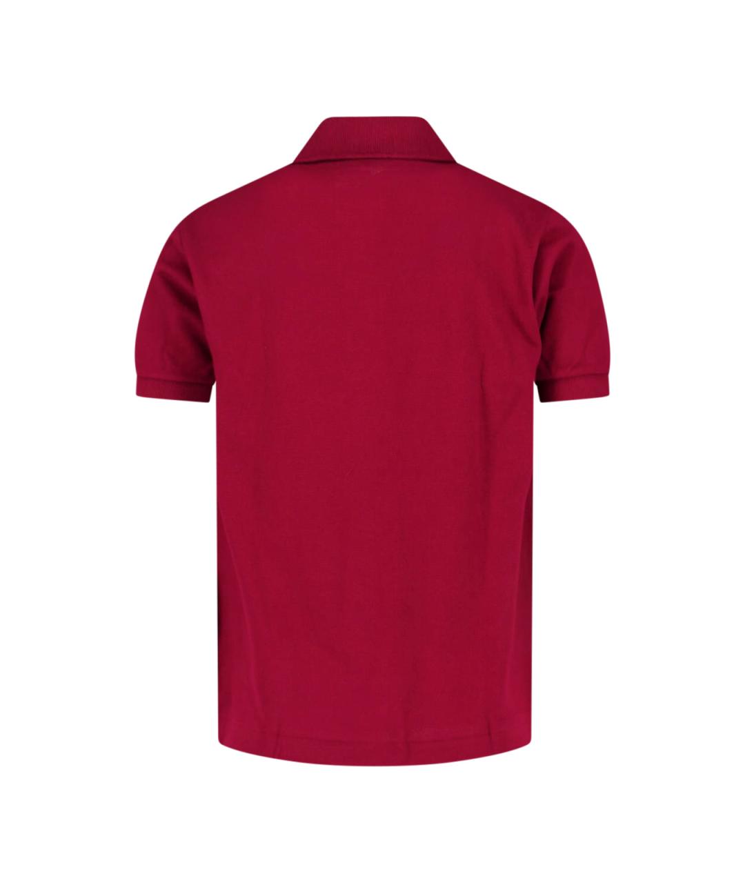 LACOSTE Красное хлопковое поло с коротким рукавом, фото 2