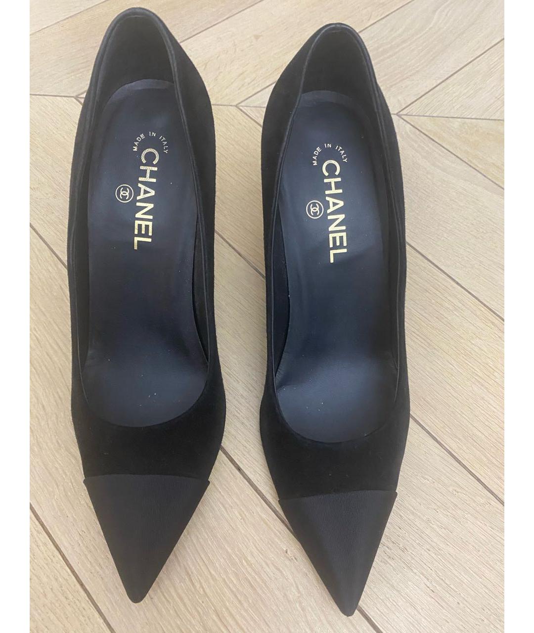 CHANEL Черные замшевые туфли, фото 2
