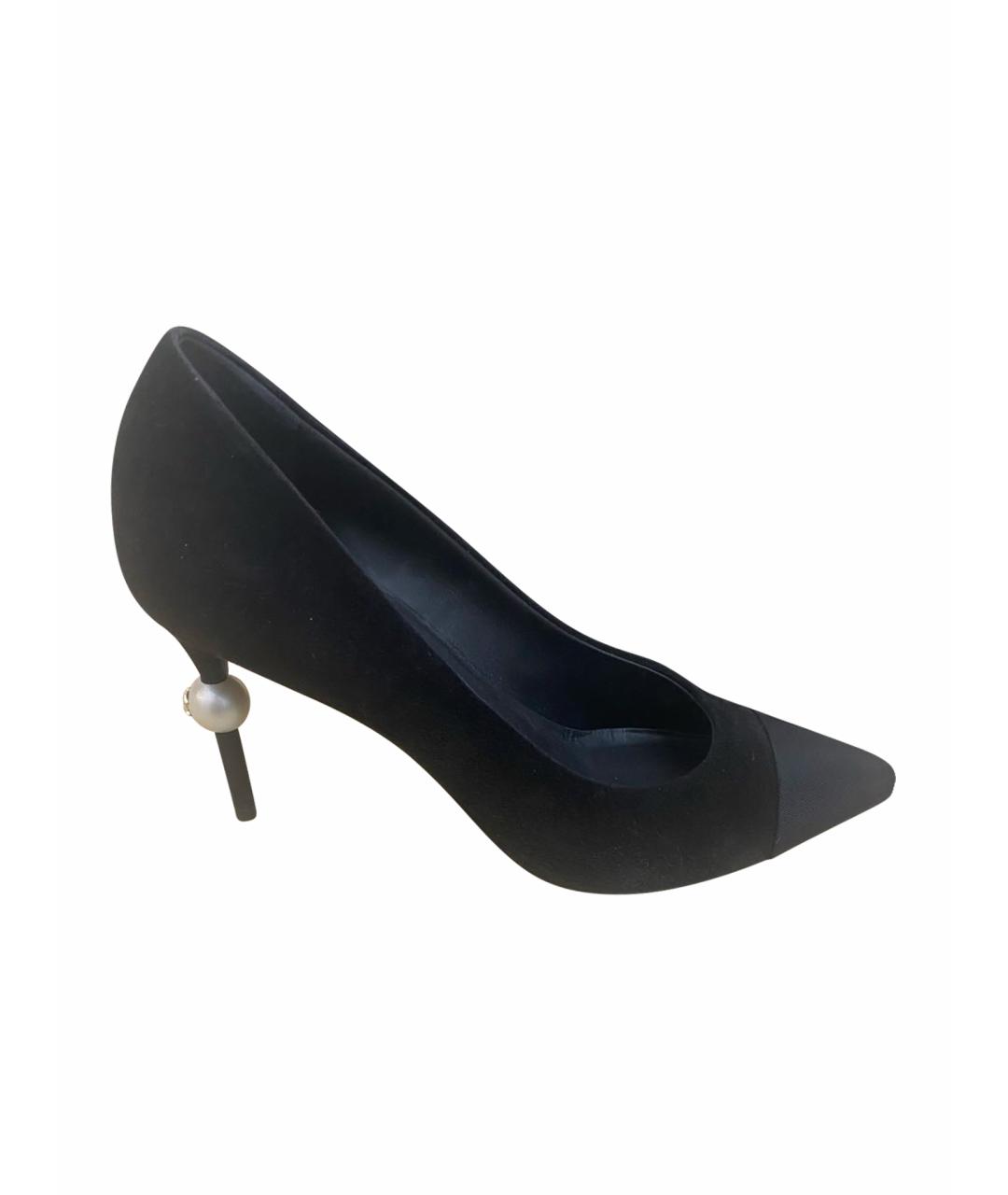 CHANEL Черные замшевые туфли, фото 1