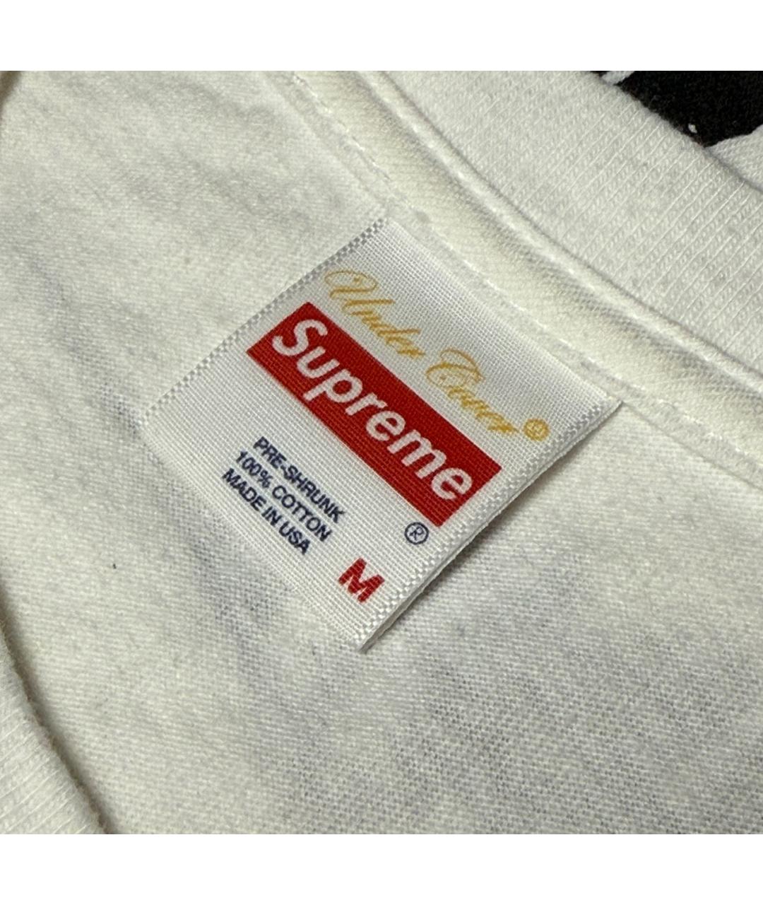 SUPREME Белая хлопковая футболка, фото 5