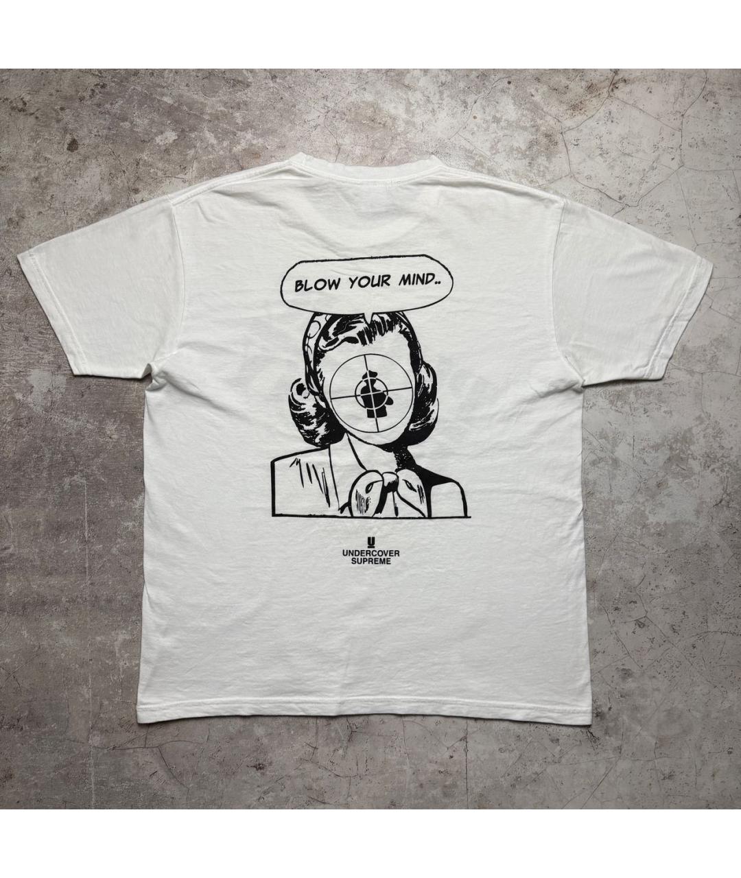 SUPREME Белая хлопковая футболка, фото 3