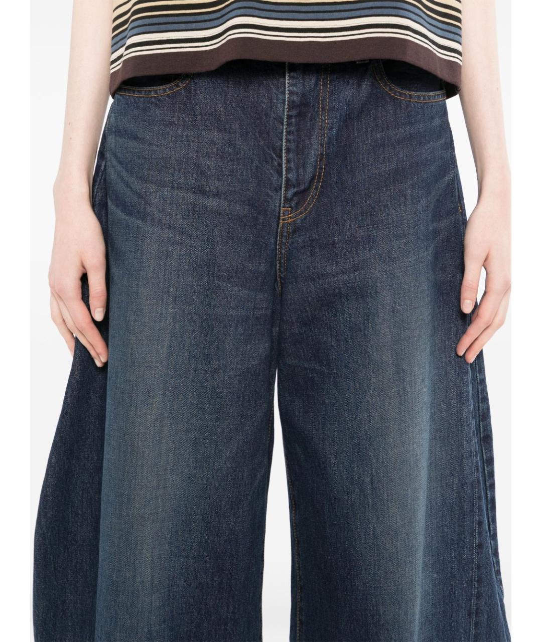 SACAI Синие хлопковые прямые джинсы, фото 5