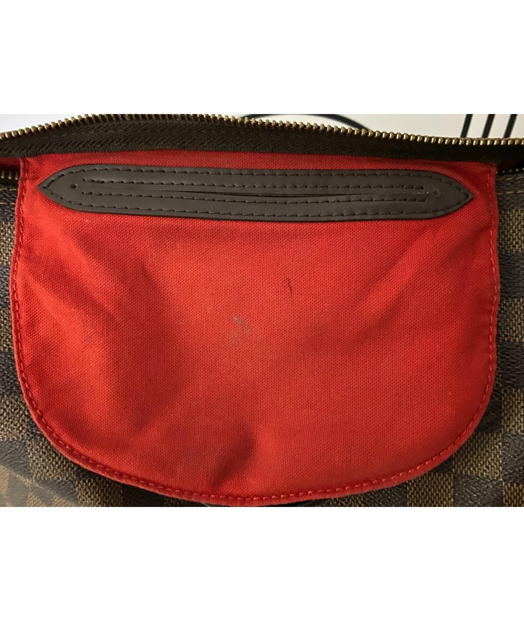 LOUIS VUITTON Коричневая кожаная сумка с короткими ручками, фото 8