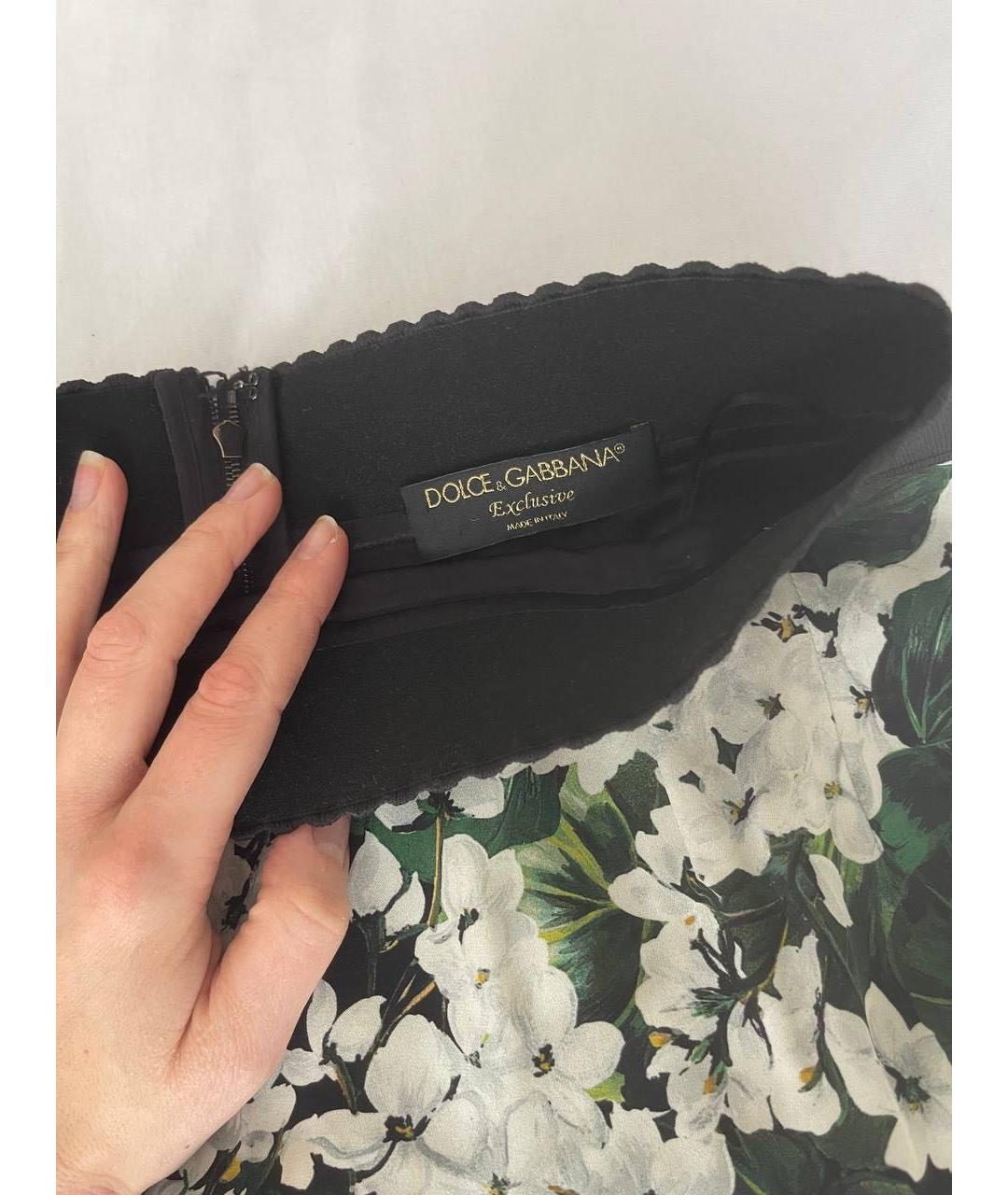 DOLCE&GABBANA Зеленый шелковый костюм с юбками, фото 4