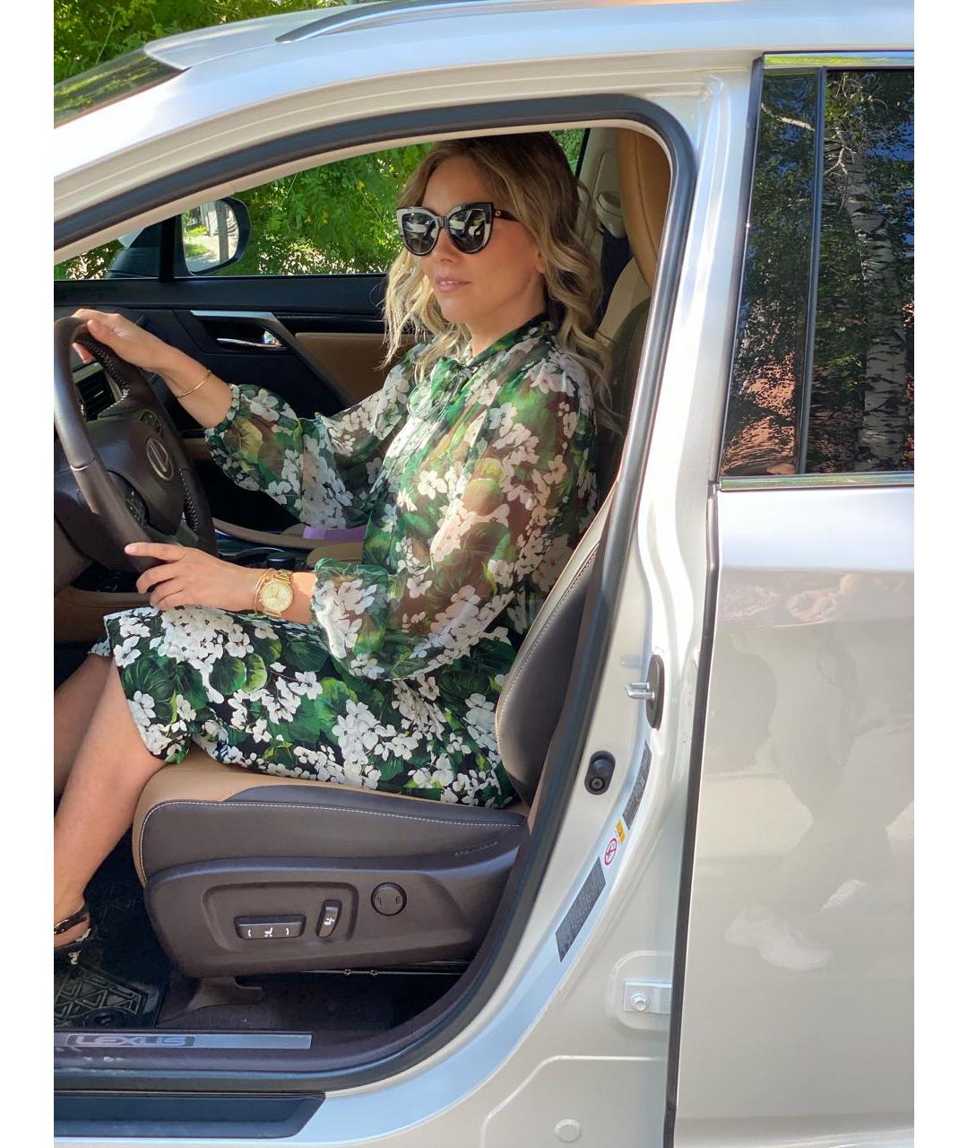 DOLCE&GABBANA Зеленый шелковый костюм с юбками, фото 5