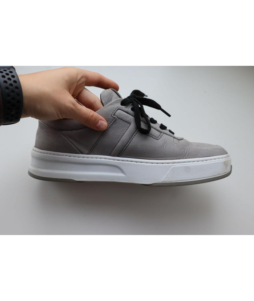 TOD'S Серые замшевые низкие кроссовки / кеды, фото 7