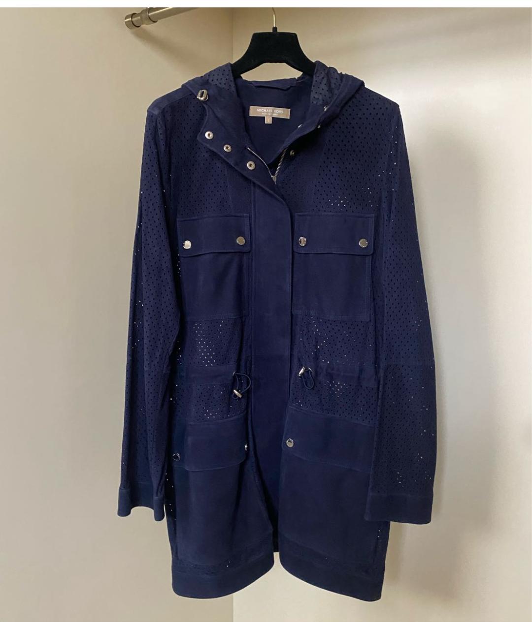 MICHAEL KORS Темно-синяя замшевая куртка, фото 9